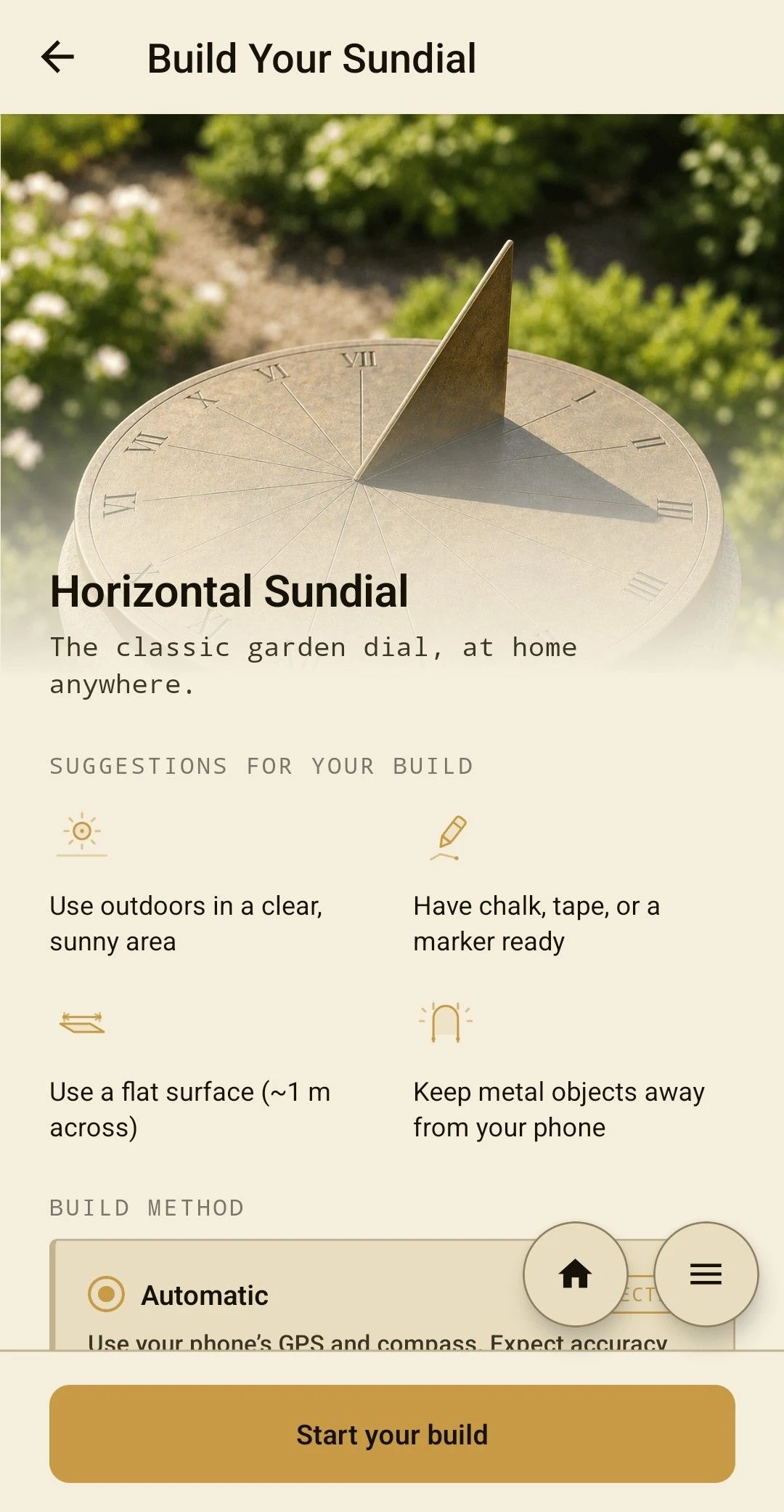 Build a sundial that actually tells time - calibrated to your location